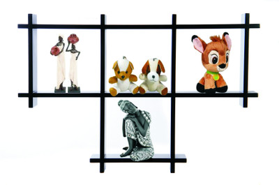 Safal Three On One Wall 4 - Shelf Rack Wooden Safal Three On One Wall 4 - Shelf Rack Wooden