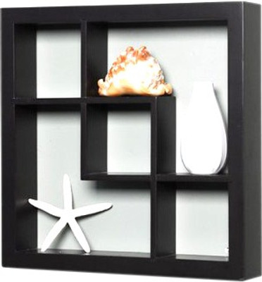 5% OFF on LifeEstyle Wooden Wall Shelf Number of Shelves - 7, Black 5% OFF on LifeEstyle Wooden Wall Shelf Number of Shelves - 7, Black