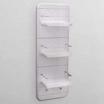 4% OFF on Pebbleyard Plastic Wall Shelf Number of Shelves - 3, White 4% OFF on Pebbleyard Plastic Wall Shelf Number of Shelves - 3, White