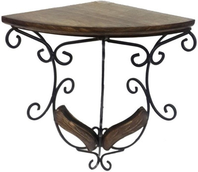42% OFF on Pindia Fancy Home Hanging Corner Bird Wings Wooden, Iron Wall Shelf Number of Shelves - 1, Brown, Black