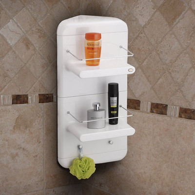 9% OFF on Pebbleyard Plastic Wall Shelf Number of Shelves - 2, White 9% OFF on Pebbleyard Plastic Wall Shelf Number of Shelves - 2, White