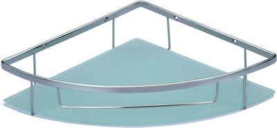 14% OFF on SG Home Brass, Glass Wall Shelf Number of Shelves - 1, Silver