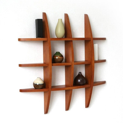 LifeEstyle Wooden Wall Shelf Number of Shelves - 12, Black LifeEstyle Wooden Wall Shelf Number of Shelves - 12, Black