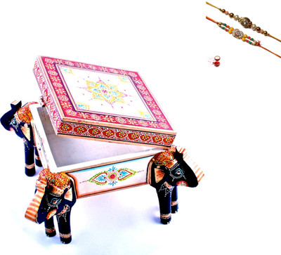 35% OFF on Purpledip Hamper- Gorgeous box Design Rakhi Set