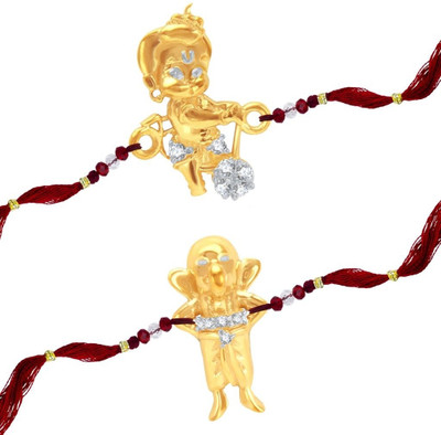 70% OFF on Sukkhi Cz Studded Bal Ganesha and Bal Hanuman Combo for Kids Design Rakhi Set 70% OFF on Sukkhi Cz Studded Bal Ganesha and Bal Hanuman Combo for Kids Design Rakhi Set