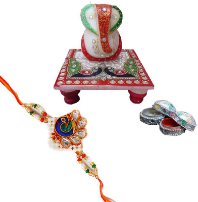 66% OFF on eCraftIndia Rakhi with Marble Ganesha Chowki & Roli Tikka Design Rakhi 66% OFF on eCraftIndia Rakhi with Marble Ganesha Chowki & Roli Tikka Design Rakhi