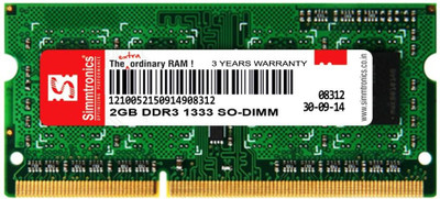 10% OFF on Simmtronics RAM DDR3 2 GB Laptop (DLSD3SIM0007) 10% OFF on Simmtronics RAM DDR3 2 GB Laptop (DLSD3SIM0007)