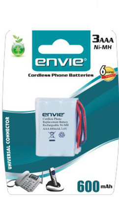 Envie Cordless 3 x AAA 600 Ni-Cd Rechargeable Batteries@129/-