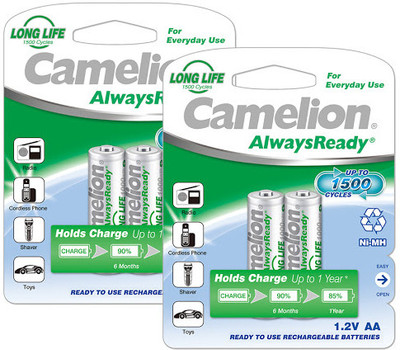 Camelion NH-AA1000ARBP2 x 2 PACK Rechargeable Ni-MH Battery Camelion NH-AA1000ARBP2 x 2 PACK Rechargeable Ni-MH Battery