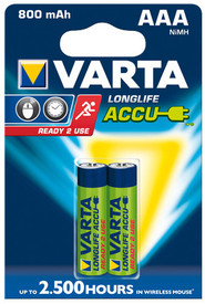 Varta Longlife Accu AAA Size Ni-MH 800 MAH (2 Pcs) Rechargeable Battery