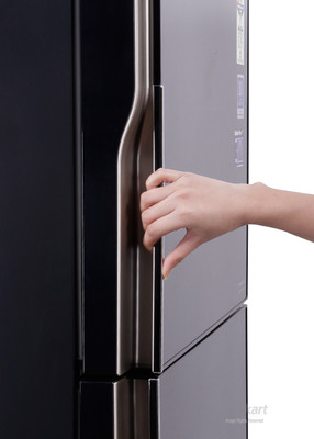 Hitachi 382 L Frost Free Double Door Refrigerator (R-VG400PND3- (GBK), Glass Black) 