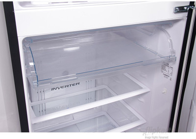 Hitachi 382 L Frost Free Double Door Refrigerator (R-VG400PND3- (GBK), Glass Black) 