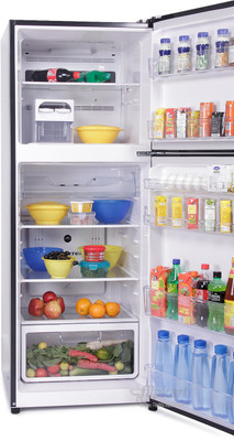 Hitachi 382 L Frost Free Double Door Refrigerator (R-VG400PND3- (GBK), Glass Black) 