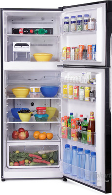 Hitachi 382 L Frost Free Double Door Refrigerator (R-VG400PND3- (GBK), Glass Black) 