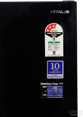 Hitachi 382 L Frost Free Double Door Refrigerator (R-VG400PND3- (GBK), Glass Black) 