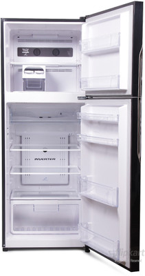 Hitachi 382 L Frost Free Double Door Refrigerator (R-VG400PND3- (GBK), Glass Black) 