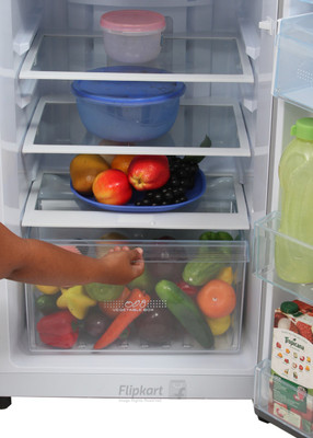 Haier 270 L Frost Free Double Door Refrigerator (HRF-2904PKG-R, Black Glass) 