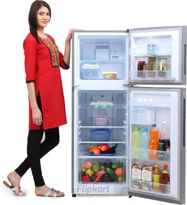 Haier 270 L Frost Free Double Door Refrigerator (HRF-2904PKG-R, Black Glass) 