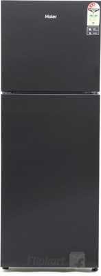 Haier 270 L Frost Free Double Door Refrigerator (HRF-2904PKG-R, Black Glass) 