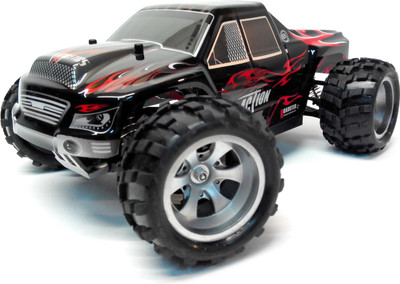 Wltoys RC Monster Truck Upto 50Kmph 4 Wheel Drive 1:18 Scale 2.4 Ghz With Oil Suspension (Red, Black)
