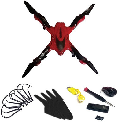 Emob 6 Axis Gyro Drone With A Key Return Headless Mode Quadcopter With HD Camera-Red (Multicolor)