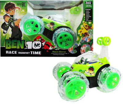 Anukriti Creations 360 Degree High Quality Ben 10 Stunt Car (Green)