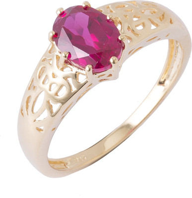 35% OFF on Peora Sterling Silver 18K Yellow Gold Plated Ring