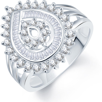 68% OFF on Sukkhi Divine Alloy Cubic Zirconia Rhodium Plated Ring