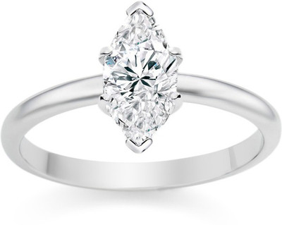 31% OFF on Aamanat Marquise Shape Sterling Silver Swarovski Crystal Rhodium Plated Ring