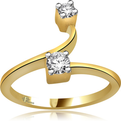 41% OFF on Fiona Moissanite Gold 18K Yellow Gold Plated 18 K Ring