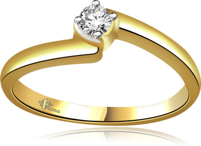 40% OFF on Fiona Moissanite Gold 18K Yellow Gold Plated 18 K Ring