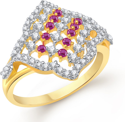 70% OFF on VK Jewels Enchanted Twist Alloy Cubic Zirconia 18K Yellow Gold Plated Ring
