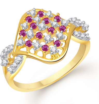 70% OFF on VK Jewels Apollo Alloy Cubic Zirconia 18K Yellow Gold Plated Ring