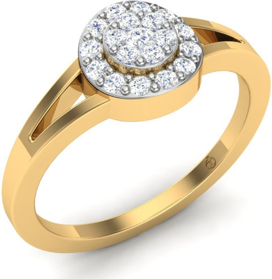 30% OFF on Theme Jewels Casual LR-0059, Certified Real Diamond & 14Kt Hallmarked Yellow Gold Diamond 14 K Ring