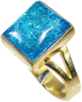 25% OFF on Riyo Enticingstar Sunstone Copper Cubic Zirconia 18K Yellow Gold Plated Ring