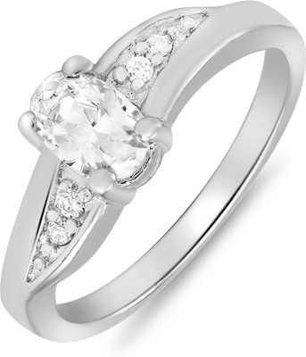 60% OFF on Mahi Wave Delight Brass, Alloy Zircon Rhodium Plated Ring