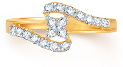 30% OFF on Jashn Yellow Gold Diamond Rhodium Plated Ring