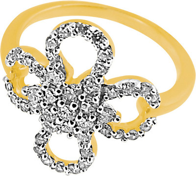 10% OFF on Jpearls Yellow Gold Diamond 18K Yellow Gold Plated 18 K Ring