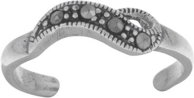36% OFF on FusionKraft Swiss Black Marcasite Stones Sterling Silver Rhodium Plated Toe Ring
