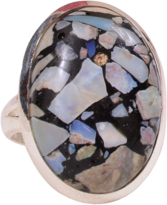 45% OFF on Rubera Silver Onyx Ring