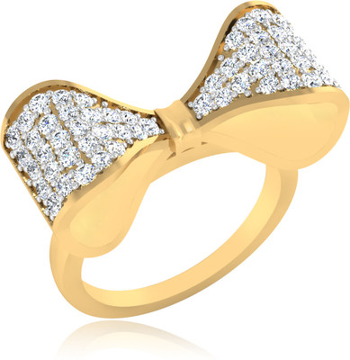 31% OFF on IskiUski Bow Twist Sterling Silver 14K Yellow Gold Plated Ring