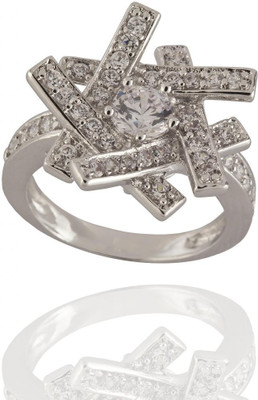 65% OFF on Siyora Designer Brass Cubic Zirconia Rhodium Plated Ring 65% OFF on Siyora Designer Brass Cubic Zirconia Rhodium Plated Ring