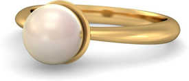 BlueStone The Everyday Charm Yellow Gold Pearl Ring - RNGDRE25RRJVUYTB