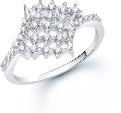 75% OFF on VK Jewels Alloy Rhodium Plated Ring