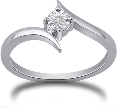 50% OFF on Ciemme Bypass Style Promise Solitaire Sterling Silver Cubic Zirconia Ring