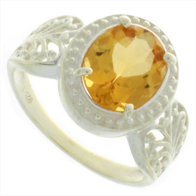 52% OFF on 925 Silver Silver Citrine Sterling Silver Plated Ring