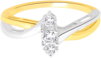 25% OFF on Hoop Silver 14K Yellow Gold Plated Ring