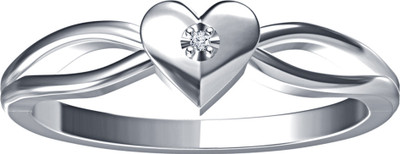 Devina Jewels Silver Diamond Platinum Plated Ring