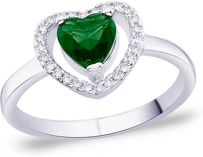 10% OFF on Taraash Green Heart Sterling Silver Cubic Zirconia Ring 10% OFF on Taraash Green Heart Sterling Silver Cubic Zirconia Ring