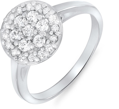 49% OFF on Mahi Spring Blossom Alloy, Brass Zircon Rhodium Plated Ring